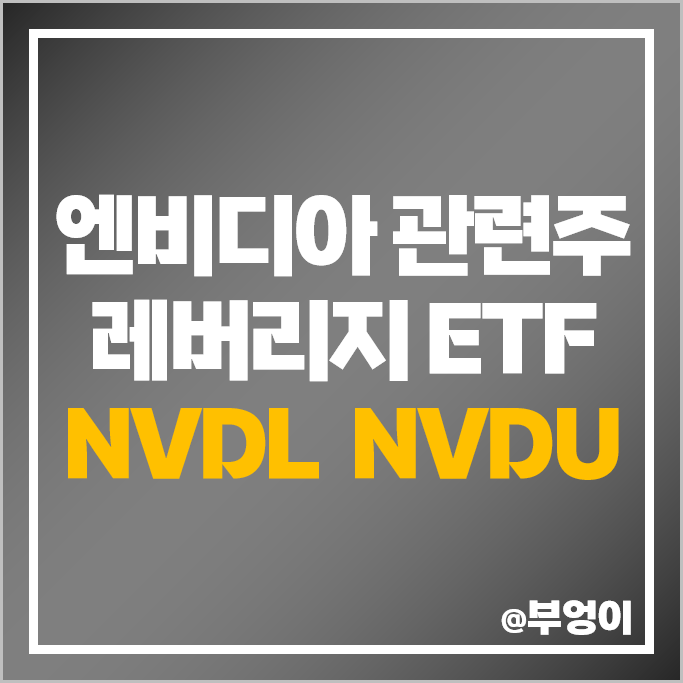 NVDA 엔비디아 주식 관련주 투자 방법 미국 레버리지 ETF NVDL NVDU 주가 NVDA 엔비디아 주식 관련주 투자 방법 미국 레버리지 ETF NVDL NVDU 주가