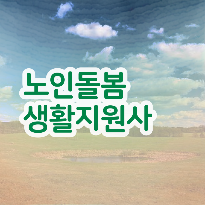  생활지원사 , 노인돌봄생활지원사자격증 준비 과정 및 일자리 전망