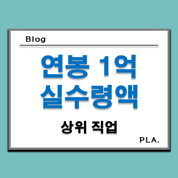  연봉 1억 실수령액을 받는 상위 직업
