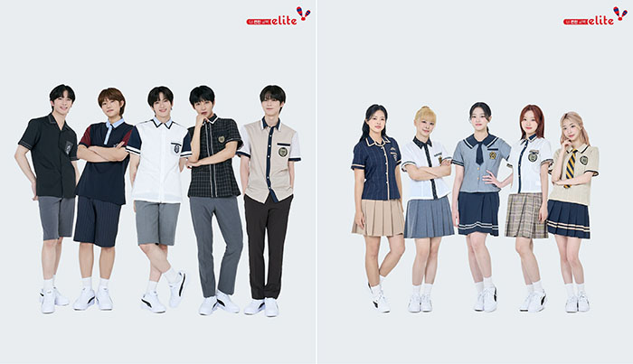  형지엘리트 '엘리트학생복(ELITE)', 신규 모델에 ‘파우(POW)’, ‘루셈블(Loossemble)’ 발탁
