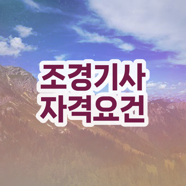  조경기사 자격증 조경기사 시험자격 독학으로 쉽고 빠르게 완료한 방법