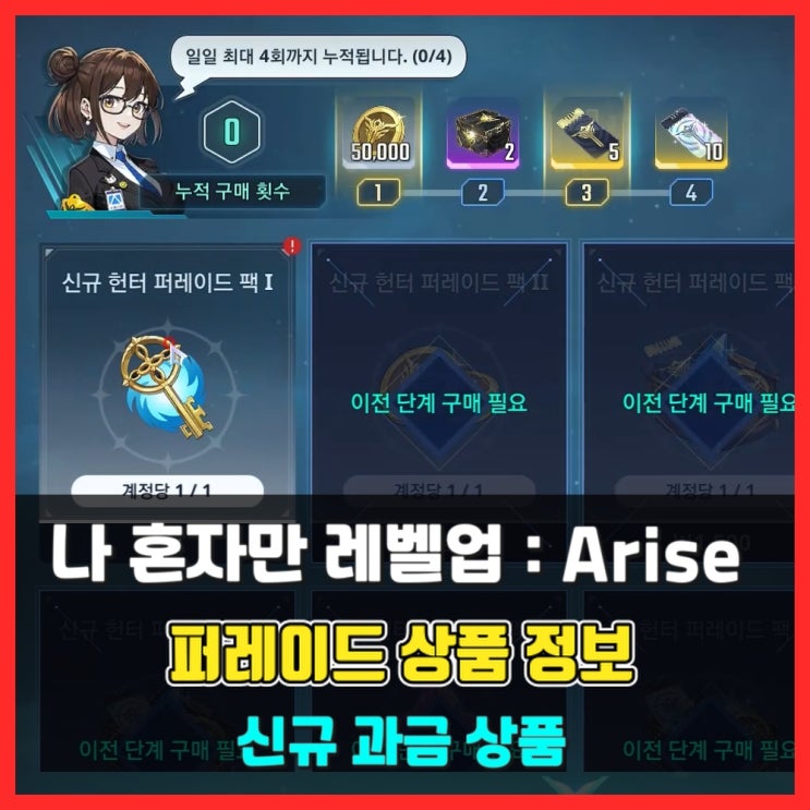  퍼레이드 상품 정보 (신규) - 나 혼자만 레벨업 어라이즈 (Solo Leveling:Arise)