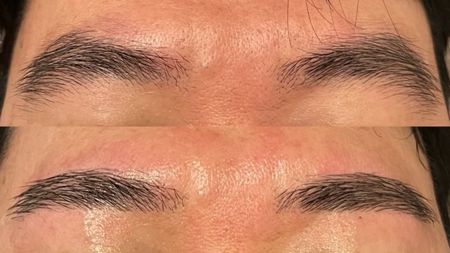  남자 눈썹 왁싱 비포, 애프터 사진 공개합니다. 남자 전문 관리샵 "청춘케어"