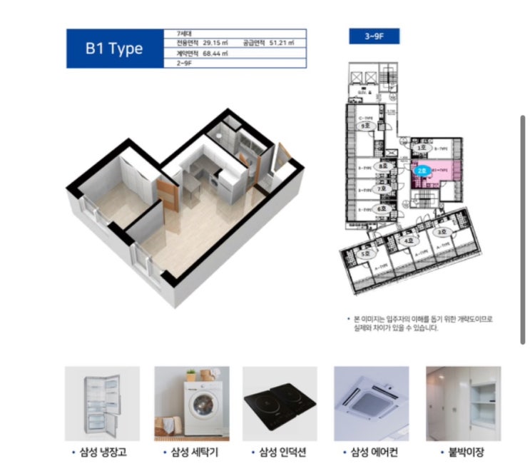 청년안심주택 회기역(1호선) 휘경제이스카이시티 B1 타입 입주자 모집공고