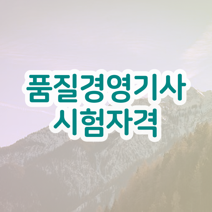  품질기사자격증 품질경영기사 응시자격 집에서 온라인으로 쉽고 빠르게 끝낸 비법