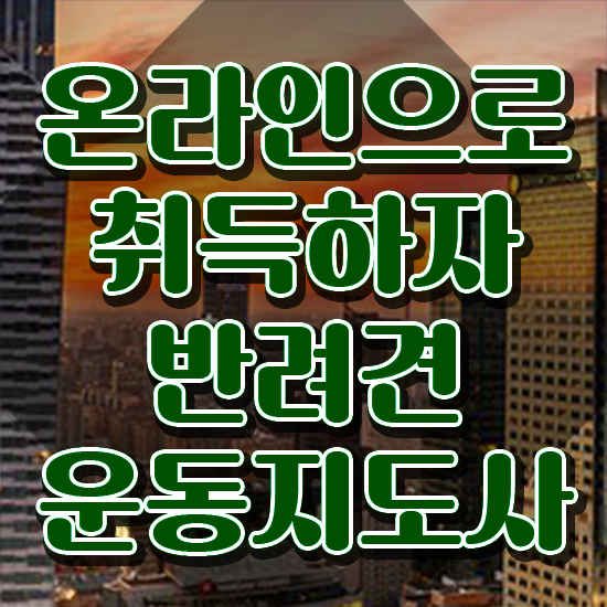  동물보건사 자격증 조건 , 반려견운동지도사 일과 병행하며 편하게 성공한 후기