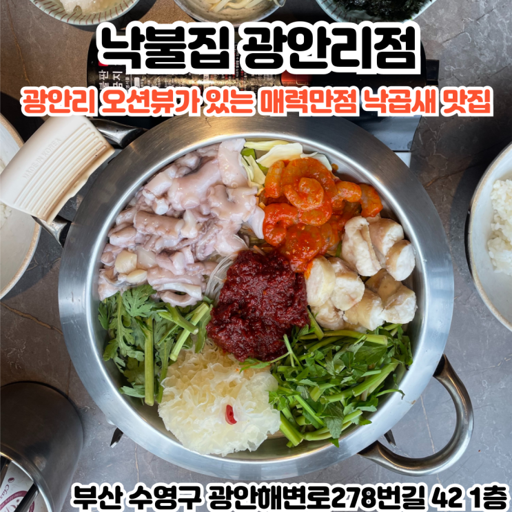  부산INFJ의 맛집여행 - [부산 광안리] 낙불집: 광안리 오션뷰가 있는 매력만점 낙곱새 맛집