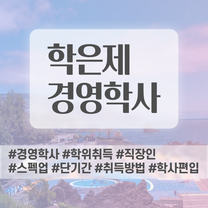  학점은행제 독학사 온라인 수업만으로 성공한 꿀팁 모음