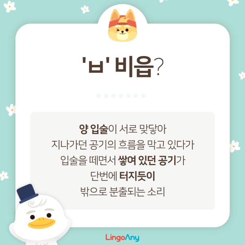 한글학습 ㅂ '비읍' 철자와 발음 제대로 이해하기 : 네이버 블로그