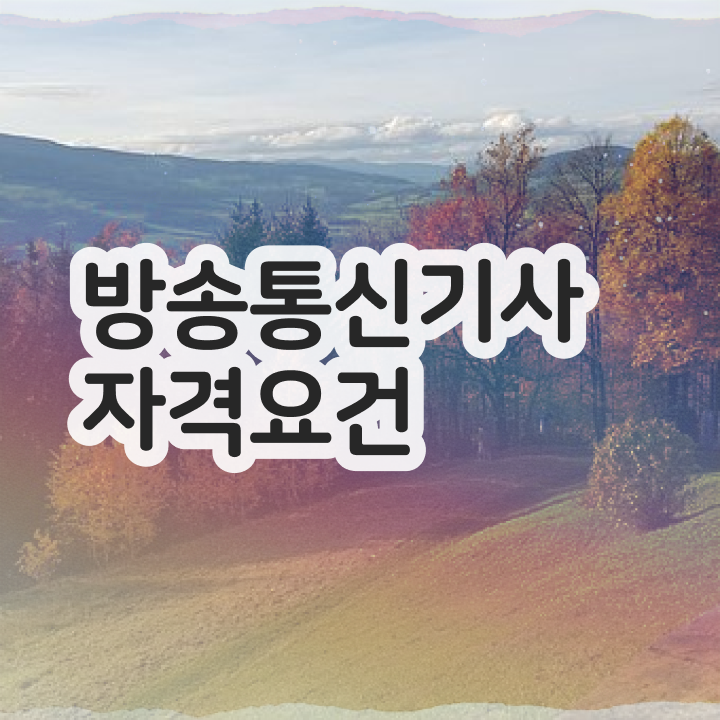  방송통신기사 취업 방송통신기사 시험응시자격 인강만 듣고 편하게 준비한 전략