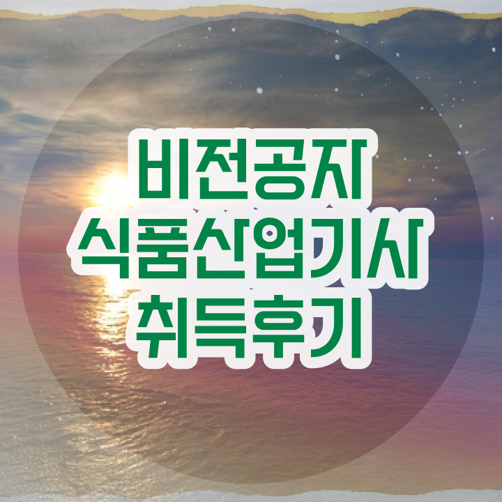  식품산업기사 공부기간 식품산업기사 시험자격 온라인으로 4개월 만에 끝낸 후기