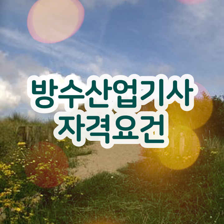  방수산업기사 시험응시조건 온라인 수업으로 1학기에 끝낸 비법