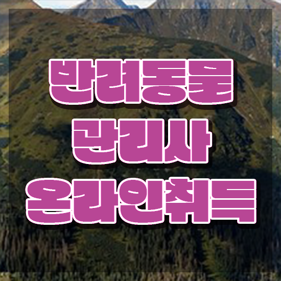  40대일자리 , 반려동물관리사 자격증 합격한 전략 살펴보기
