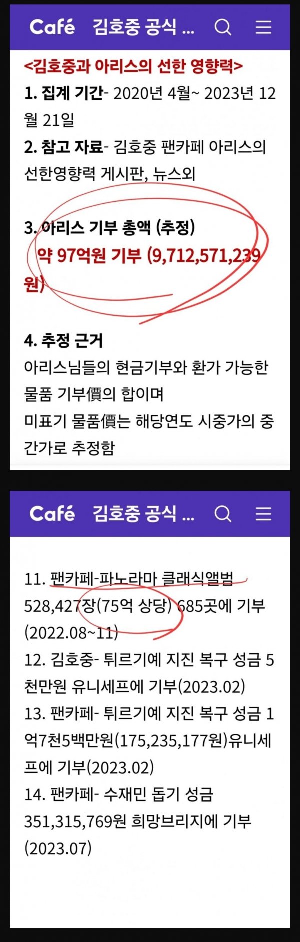 100억원 기부 75억은 앨범? 기부처 비공개 선한영향력일까 김호중 음주운전뺑소니사건