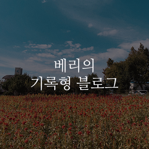  안녕하세요 베리 입니다 :D