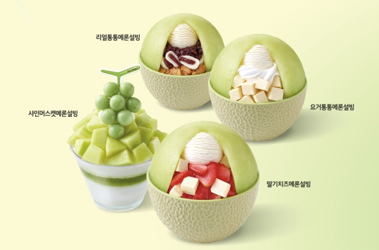  설빙 신메뉴 메론 빙수 4종, 할리스커피 빙수 신메뉴 봉주르 딸기 치즈, 애플망고 치즈케이크 알아보기!