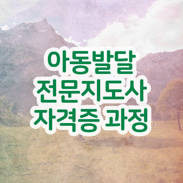 아동발달전문지도사 자격증 , 아동발달전문지도사 자격증 준비한 방법 여기만 보세요