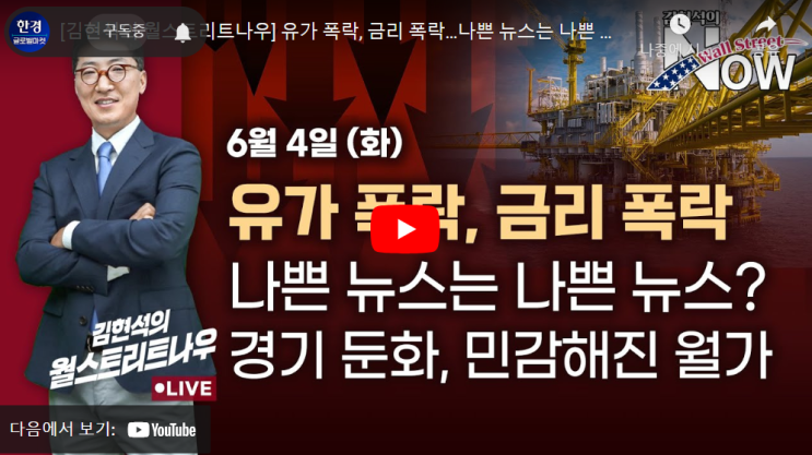  나쁜 뉴스는 나쁜 뉴스? 경기 둔화, 월가 (w. 김현석의 월스트리트 나우)