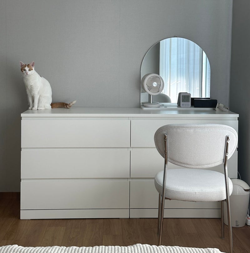 [이케아 말름] 6칸 서랍장 구입 후 화장대로 활용한 후기(IKEA 패밀리 할인)