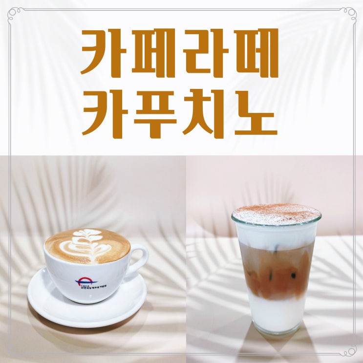  카페메뉴 음료제조사_ 카푸치노, 카페라떼 만들기 [cappuccino,caffe latte ] 우유의 종류