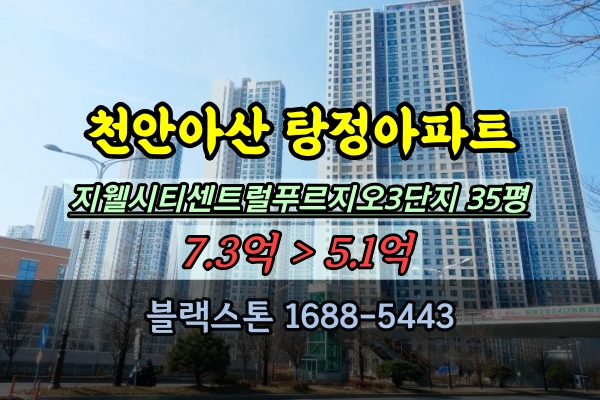  탕정역아파트 경매 한들물빛도시 지웰시티 센트럴푸르지오 3단지 35평