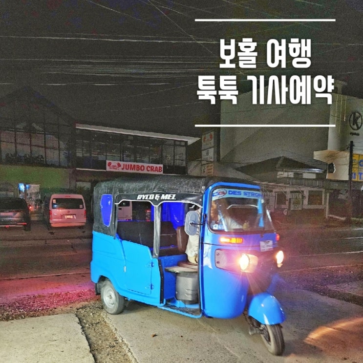  필리핀 보홀 툭툭 기사 (새벽 공항 도착, 육상투어 예약, 카톡, 가격)
