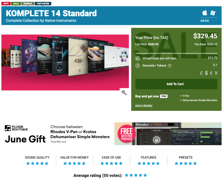  Native Instruments 썸머쎄일 시작! 최고의 올인원 가상악기 모음 Komplete Standard 구입적기!
