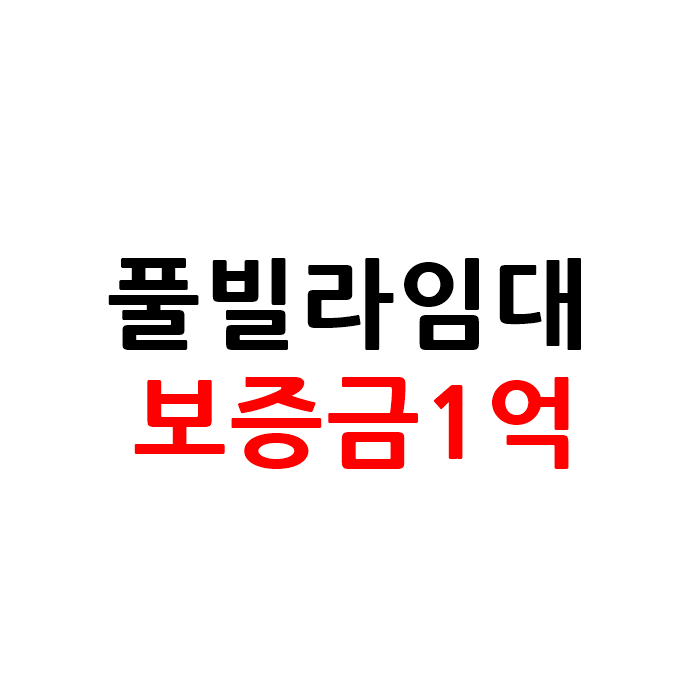  경북 독채 풀빌라 펜션 임대 보증금1억