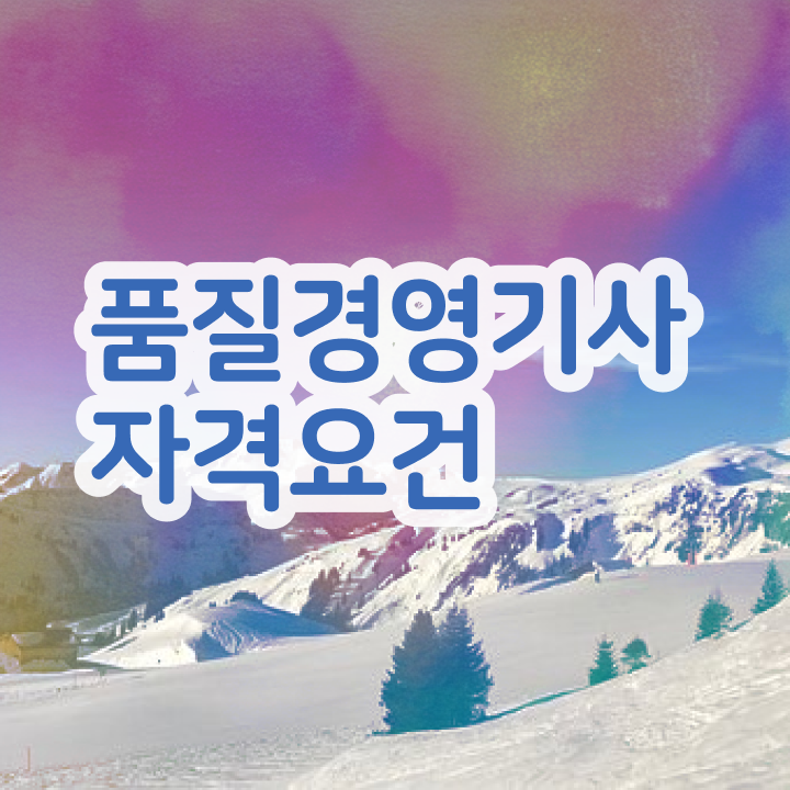  품질경영기사 관련학과 품질경영기사 시험응시조건 인강만 듣고 15주 동안 완료한 노하우