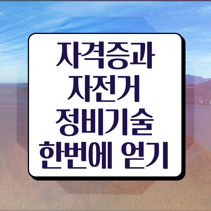  자전거정비지도사 , 자전거정비지도사 자격증 비용없이 온라인으로 시험준비 , 활용 방법