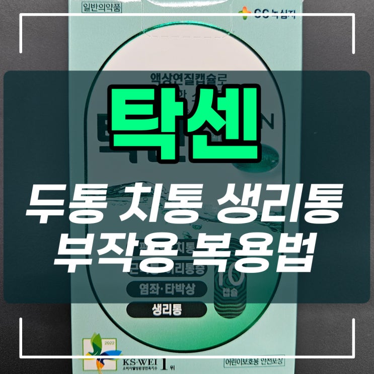  탁센 두통 치통 생리통 부작용 복용법