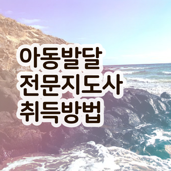  아동발달전문지도사 시험 , 아동발달전문지도사 자격증 합격한 후기 정리했어요