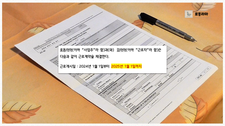  기간제 근로계약(기간을 나눈 근로계약)