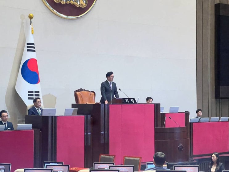 22대 국회 전반기 국회의장으로 <b>우원식</b> 국회의장님이... 