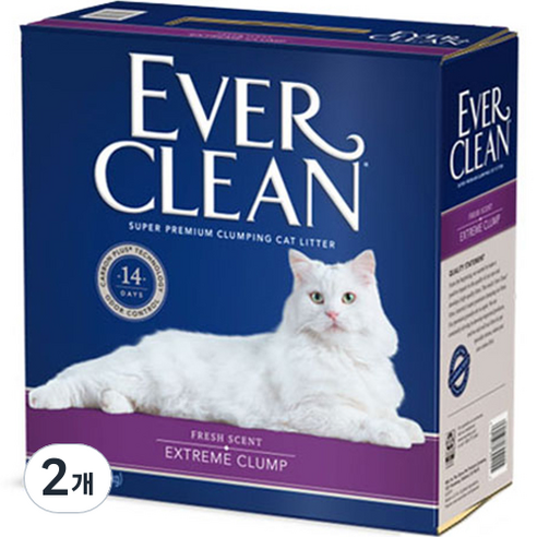  에버크린 EC 고양이 모래 은은한 향, 11.3kg, 2개의 제품 사용 후기