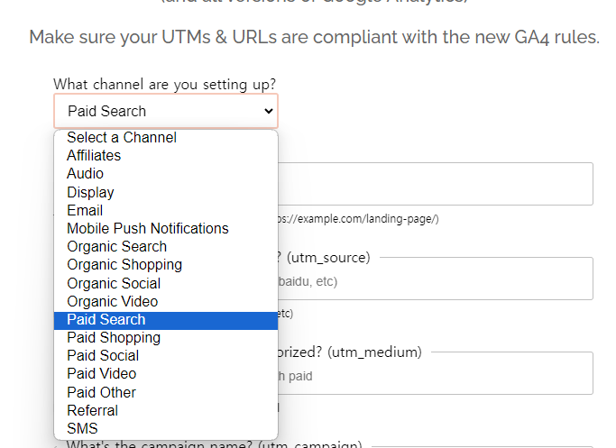  GA4용 UTM URL Builder