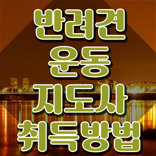  50대취업 , 반려견운동지도사자격증 독학으로 합격한 후기