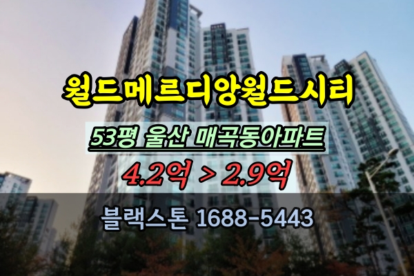  매곡동 월드메르디앙월드시티 경매 2차 53평 울산북구아파트