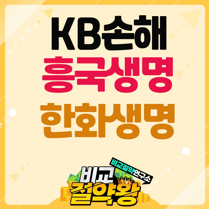  KB손해 흥국생명 한화생명  2대 진단금 뇌혈관질환 허혈심장질환 비교