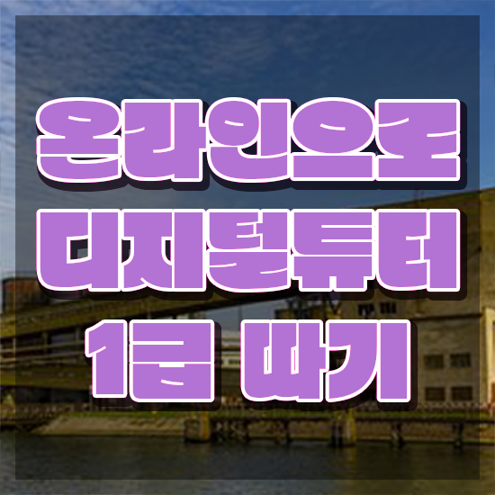  디지털서포터즈 , 디지털튜터자격증 응시자격 없이 준비 과정