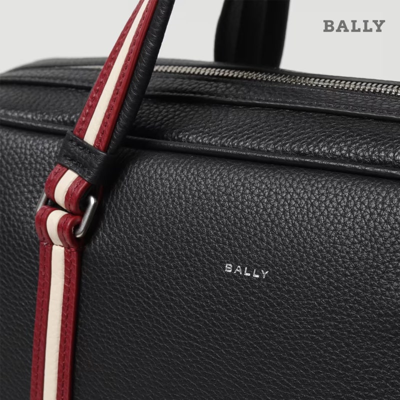 발리 GRAIN LEATHER 메탈로고 브리프케이스 토트백 BK