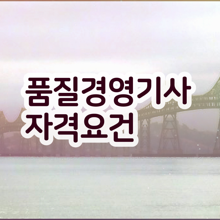  품질경영기사 품질경영기사 시험응시자격 온라인 수업으로 편하게 준비한 방법