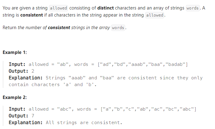  JAVA_LeetCode 1684_Count the Number of Consistent Strings