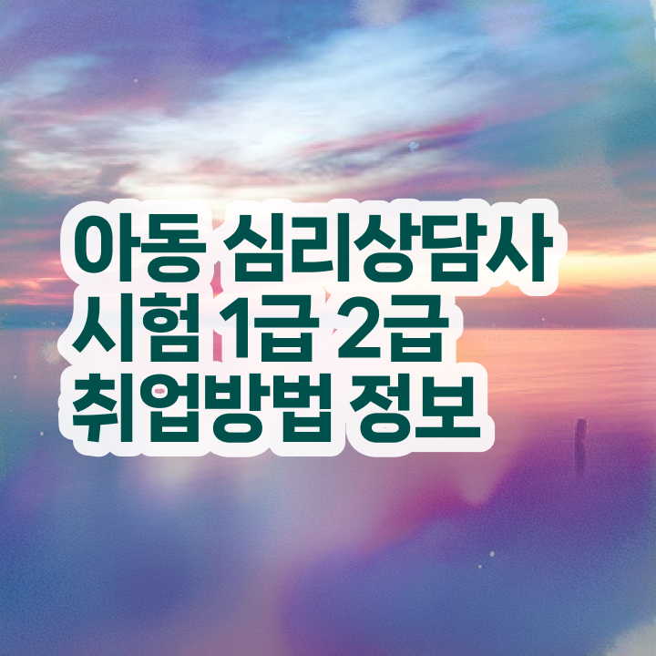 심리상담사 자격증 , 심리상담사 자격증 합격한 후기 요점정리