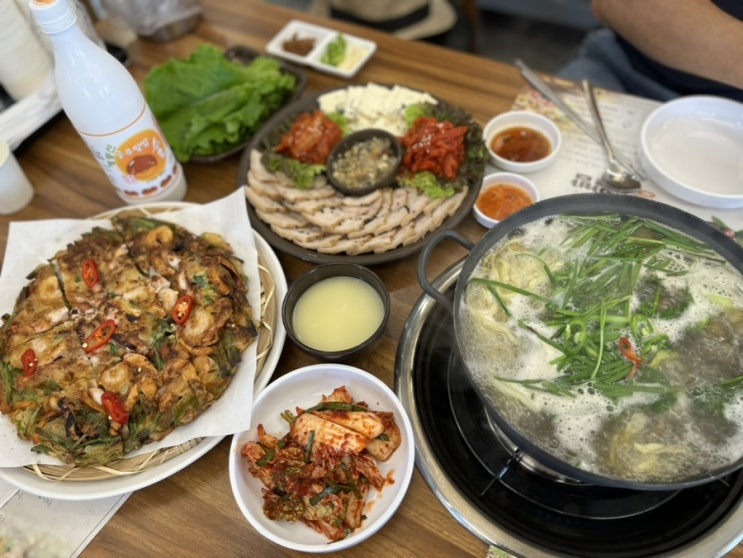  대전 칼국수 맛집 공주쌍신집 대청호점에서 가족외식