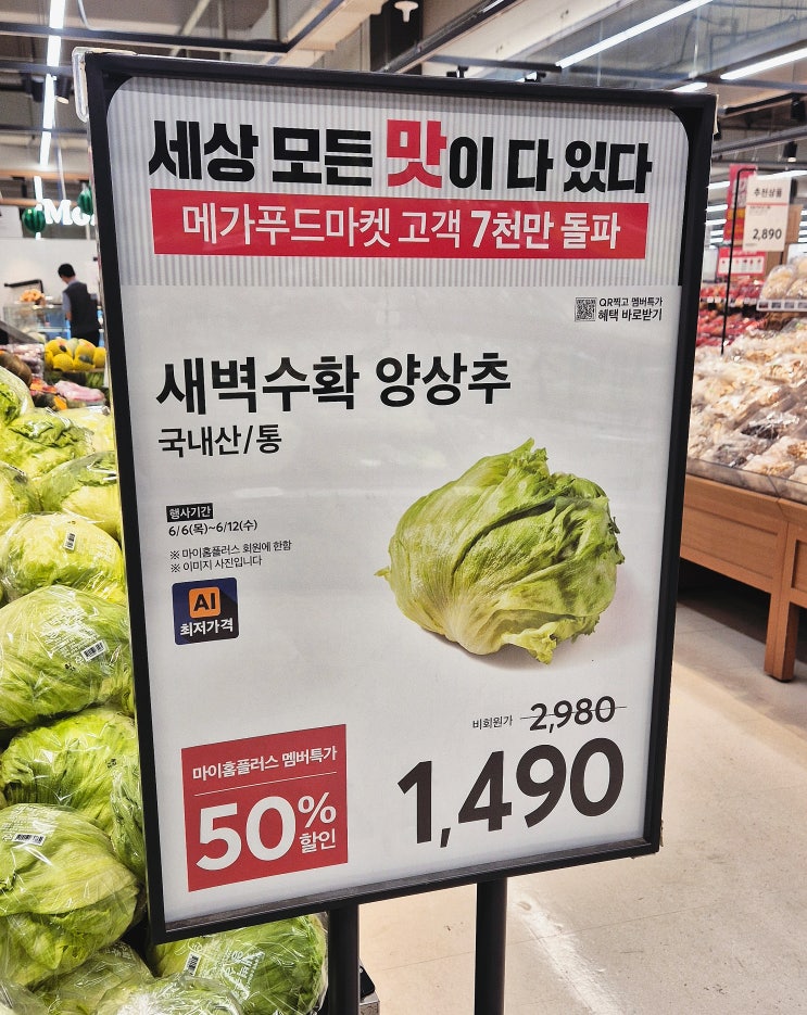  청라 홈플러스 신선 야채 할인정보 세일 한정 행사 추천상품 12일 수요일까지