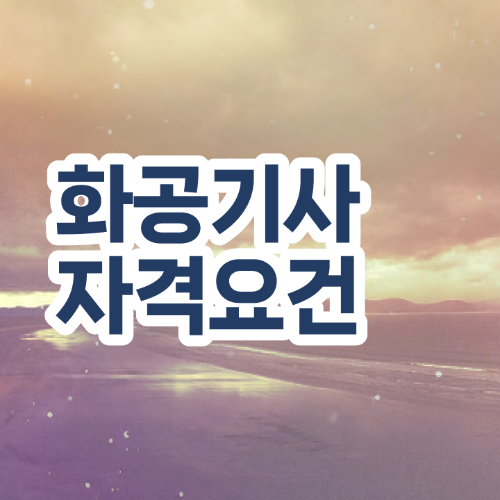  화공기사 화공기사 취득자격 집에서 온라인으로 빠르게 성공한 전략