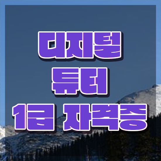  디지털튜터란 ? 디지털튜터 20일 만에 취득한 방법