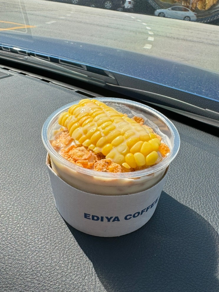  이디야 1인빙수 메뉴 초당옥수수 컵빙수 포장 가격