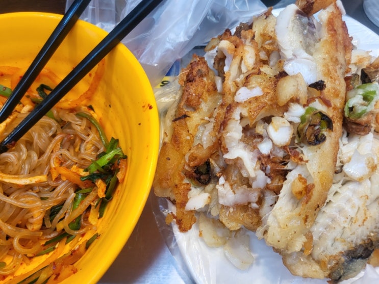  부산 깡통시장 먹거리 비빔당면보다 맛있는 명태전 맛집 진맛집